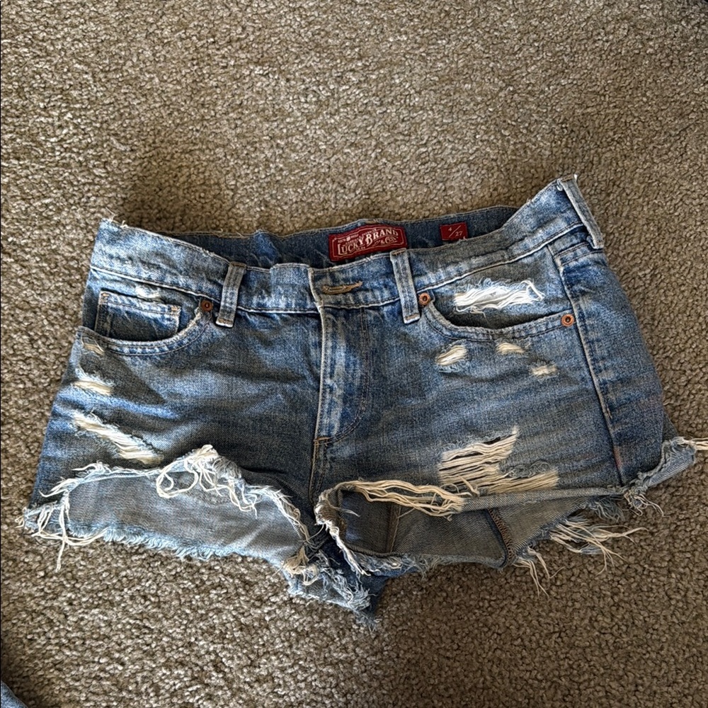 Lucky Brand Blue Cut-Off Jean Shorts
